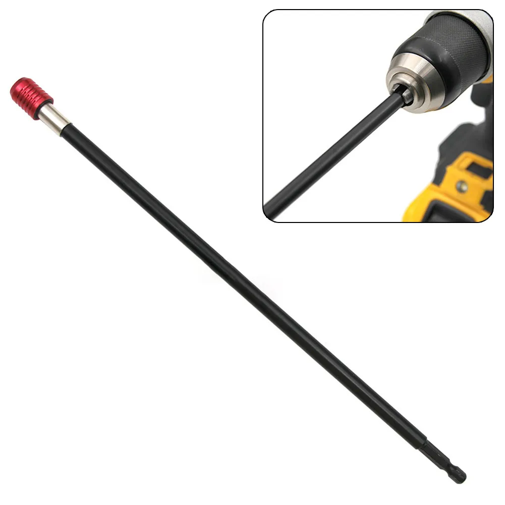 Quick Release Magnetic Bit Holder for 1/4 Inch Drive 300mm Length Designed for Optimal Bit Stability in Metal Drilling