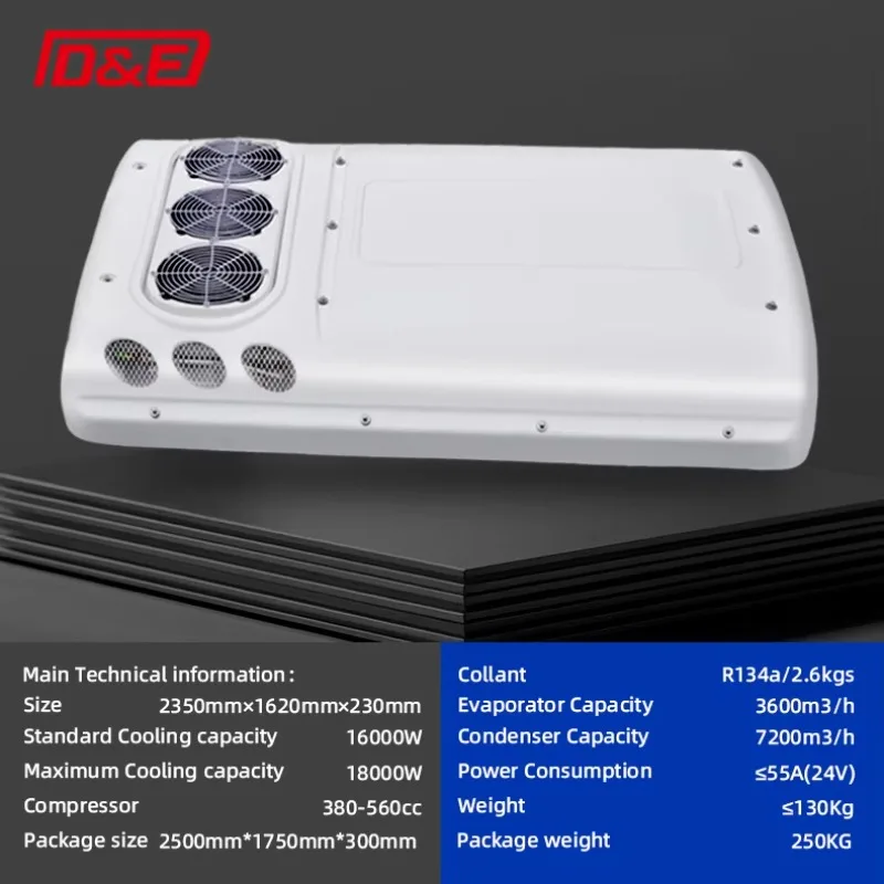 24V 1600W 1800W Bus School Roof Top Vehicle Air-Conditioning Unit For EV Bus New Energy Air Conditioner