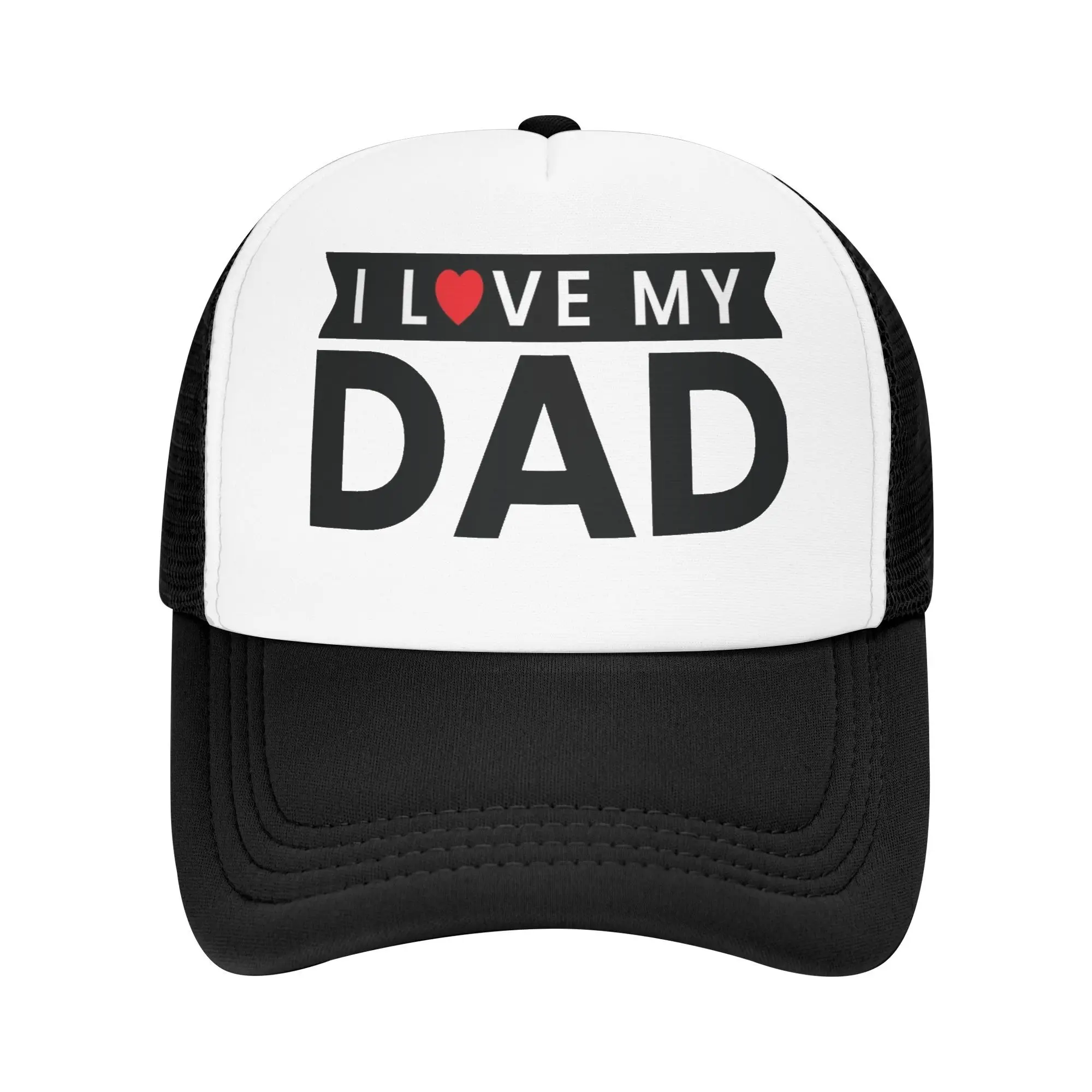 Amo mio papà Regali per la festa del papà Cappello da camionista in schiuma a rete Robusto berretto snapback con retro in rete traspirante regolabile per abbigliamento casual