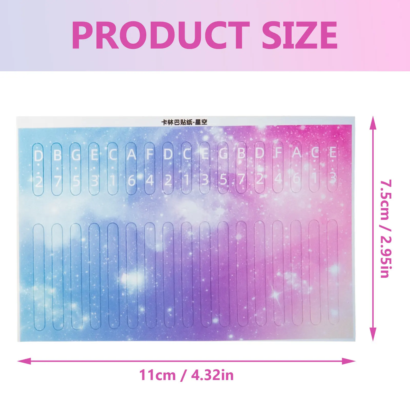 2Pcs Kalimba Thumb Piano Sticker Lightweight Introductory Teaching Decal Note Keyboard Label Practice Scale Accessories Clear