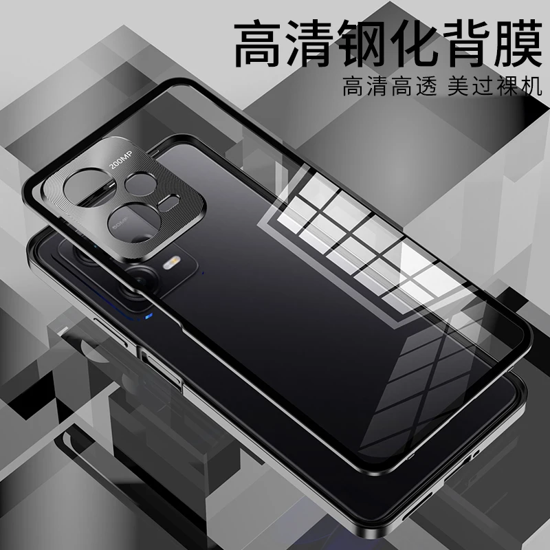 Aluminium Alloy Metal Frame For Xiaomi Mi POCO X5 Pro Case Tempered Glass Back Cover Metal Bumper Camera Lens Protector Funda