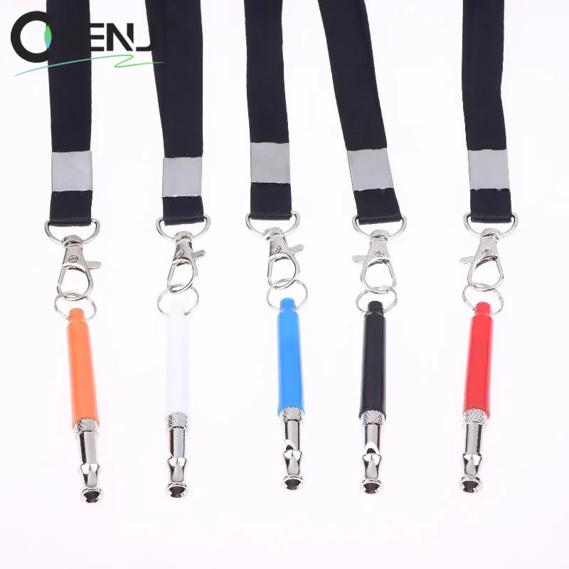 1pcs Pets Discipline Supplies Adjustable Dogs Training Whistle With Rope Stop Barking Ultrasonic Sound Flute Silent Control Tool