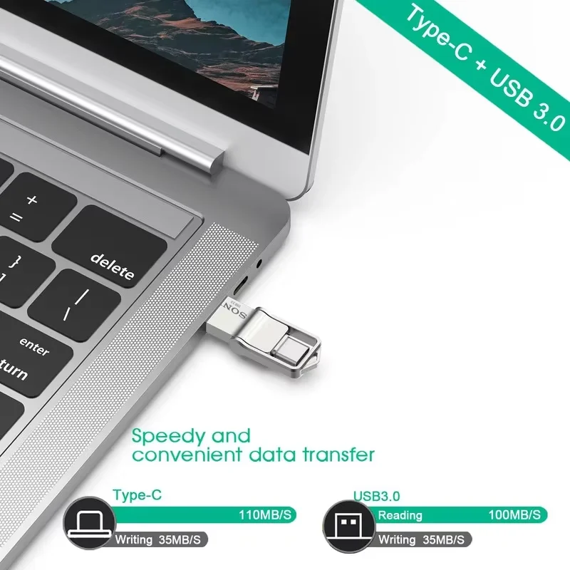 سوني Mini PenDrive 1 تيرا بايت عالية السرعة OTG محرك فلاش 2 تيرا بايت معدن بندريف 256 جيجابايت 512 جيجابايت USB Type-C المحمولة ميموريا USB عصا للهاتف