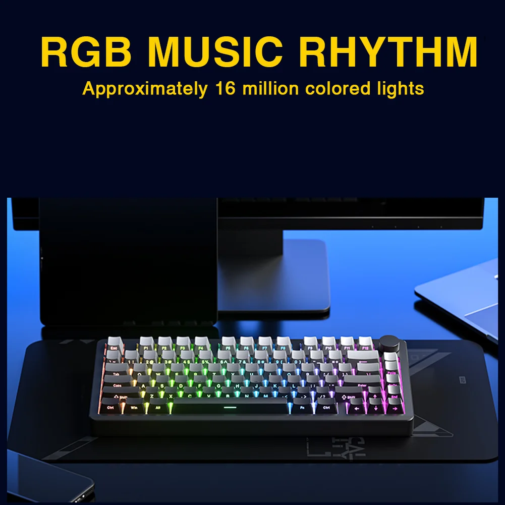 Imagem -03 - Leobog Hi8 Hi8se Teclado Mecânico de Alumínio Kit Barebone 75 Personalizado sem Fio Pinos Hot Swap Rgb Backlit Junta Teclado de Jogo