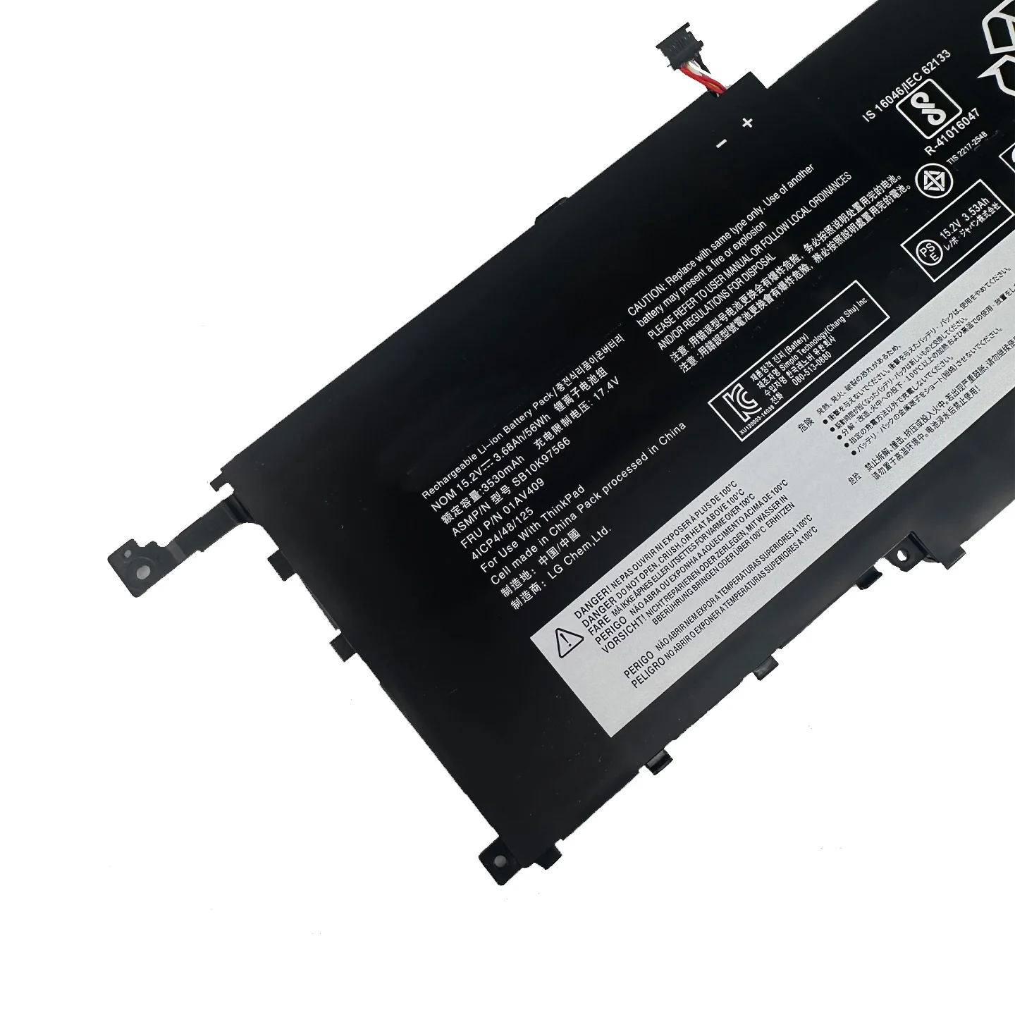 For ThinkPad X1 Carbon Gen 4 2016 48H Fast Ship 01AV409 01AV410 01AV438 SB10K97567 SB10K97566 Laptop Battery 15.2V 56Wh 3.68Ah