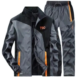 Men's Tracksuit New Spring Autumn Sets Leisure Sportswear Suit for Male 2 Pieces Sweatsuit Long Sleeve Jacket+Pants