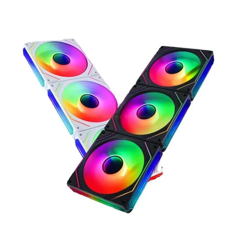جهاز كمبيوتر PWM PWM 120 مم لضبط مروحة تبريد الحالات ARGB LED 12 سم هادئة 6PRO