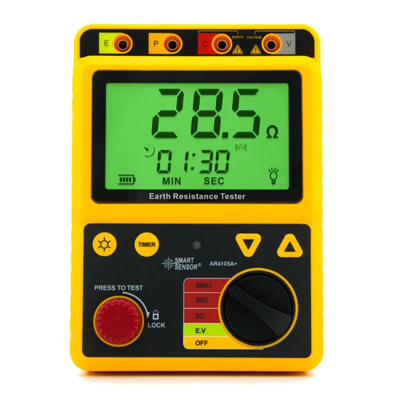 

AR4105A High Precision Ground Resistance Tester Digital Ground Resistance Meter Swing Meter Lightning Protection Tester