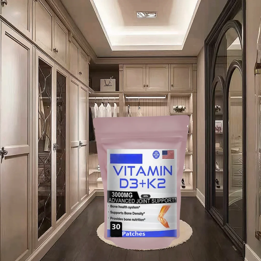 Hot sale Vitamin D3+K2 Patch - Promotes Calcium Absorption, Cardiovascular Health & Growth Development free shipping