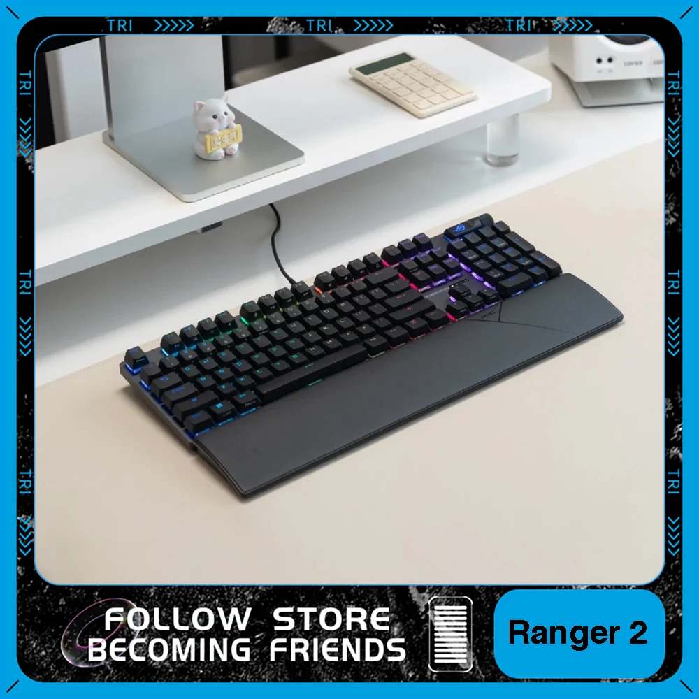 ROG Ranger 2 RX Wired Mechanical Keyboard with Knob RGB Backlight Low Latency Waterproof Customized PC E-sports Gaming Keyboard