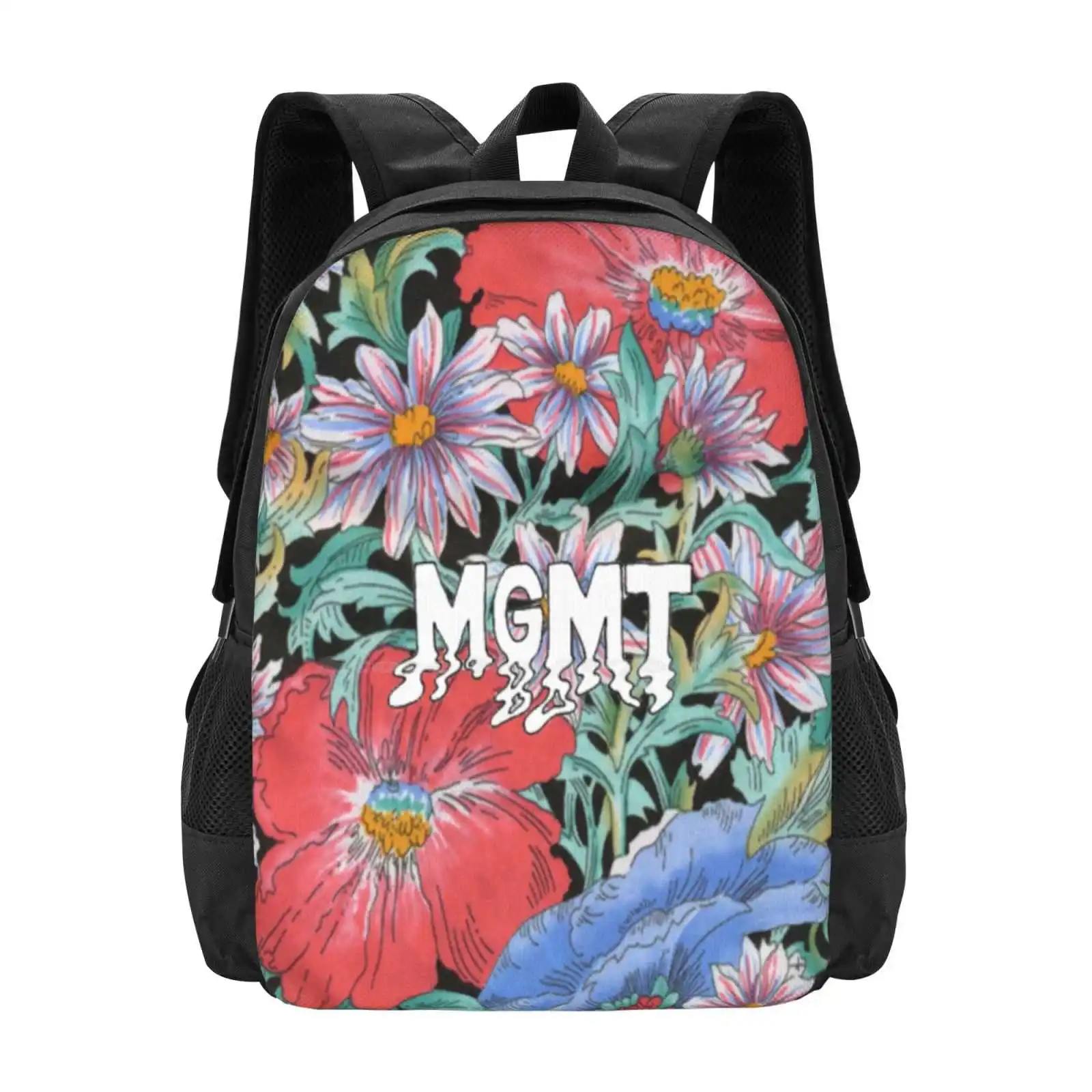 Mgmt 3d print design rucksack student tasche mgmt elektrisches gefühl tumblr musik alternative coole hip kinder blumen