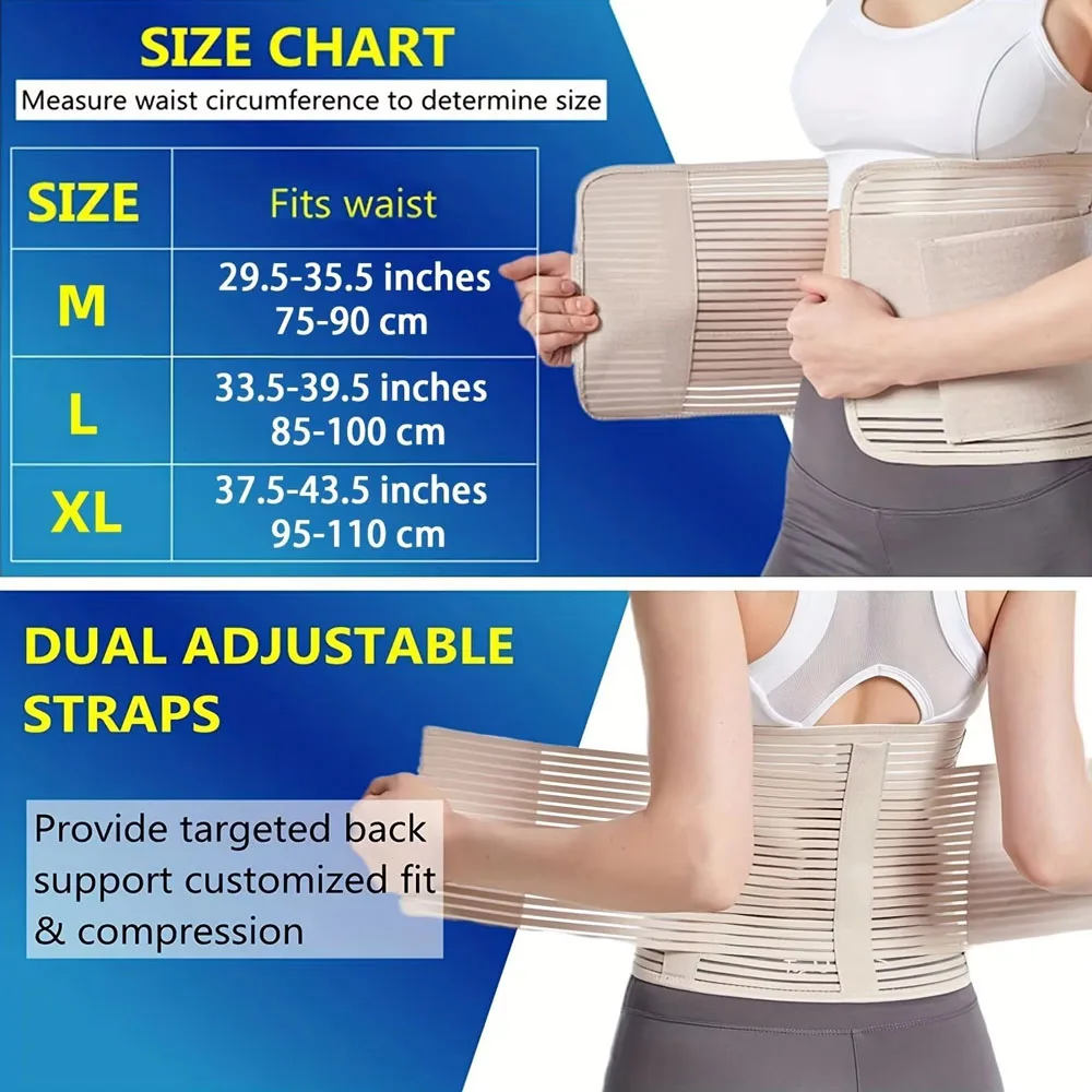 Postpartum Belly Band for Women: Abdominal Binder Post Surgery Compression Support Belt