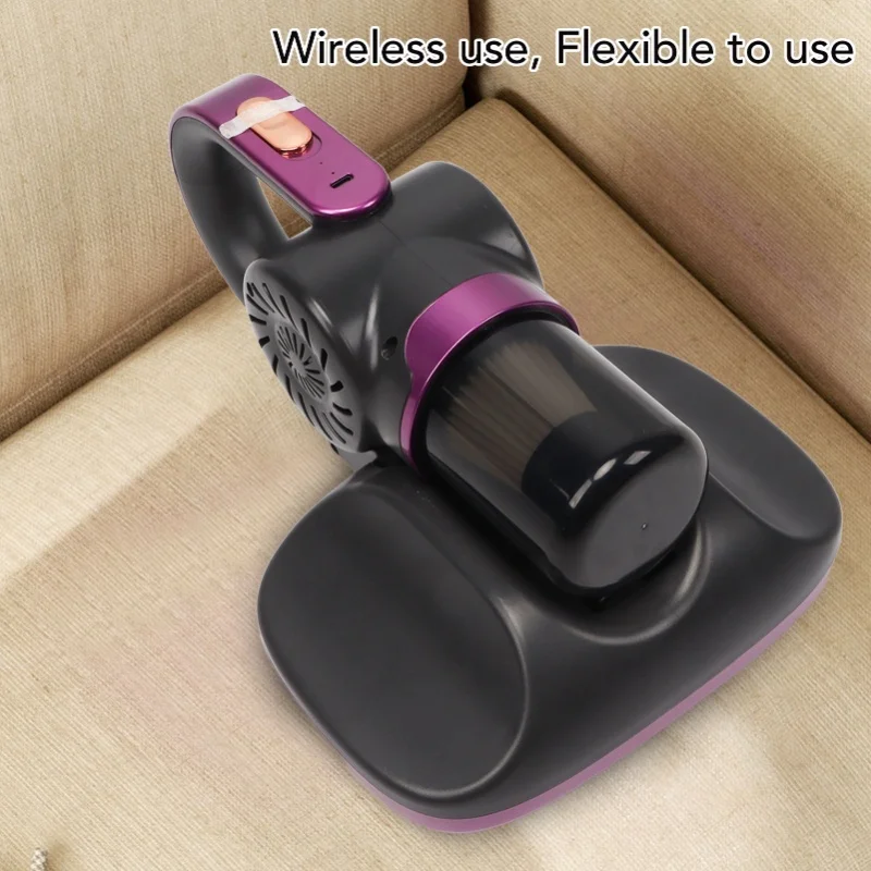 3000mAh Cordless Mattress Vacuum Cleaner With UV Lighting 11Kpa Suction Powerful Tapping USB Bed Vacuum Cleaner