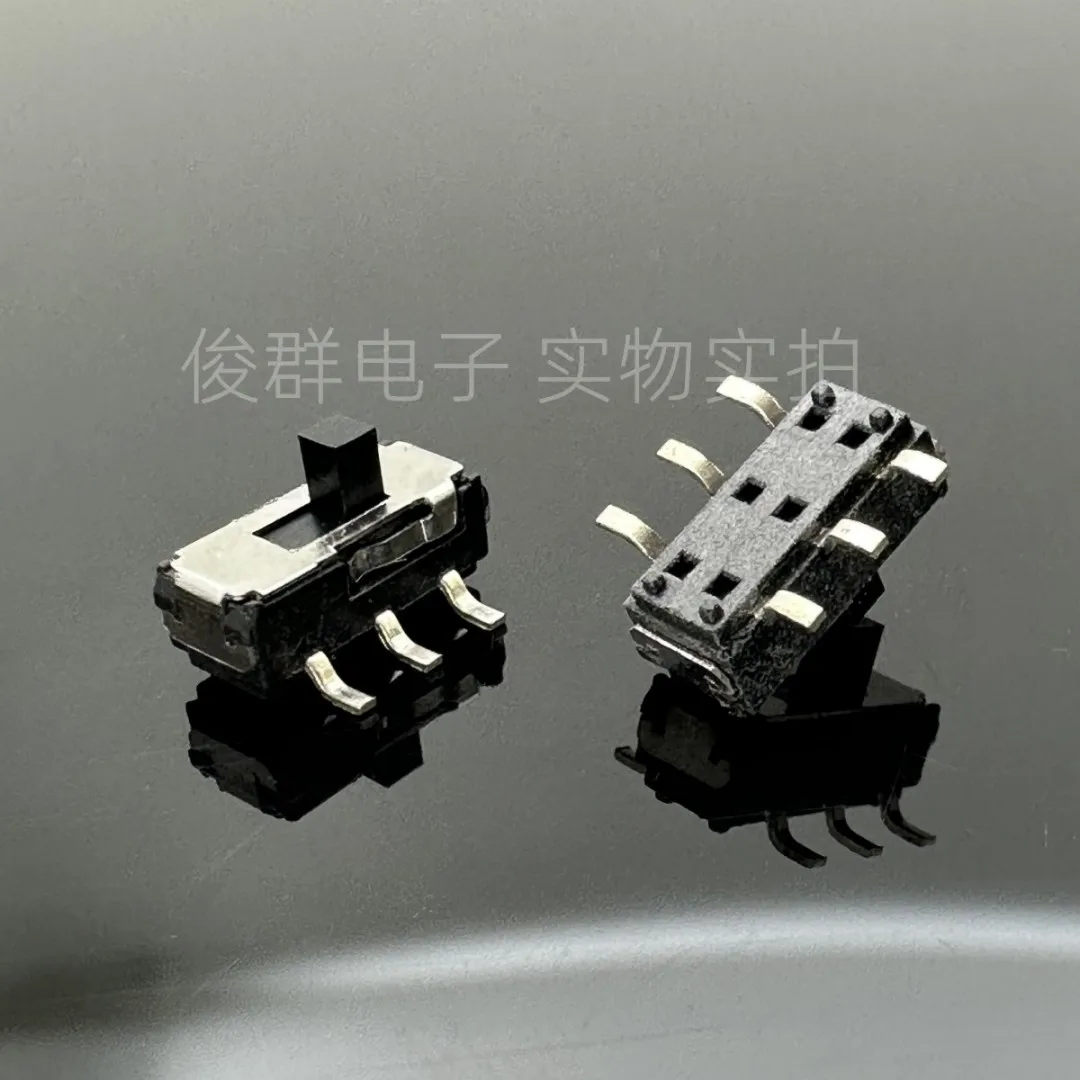 100 個/高品質スライド小型トグルスイッチ MST-22D18G2 パッチ 6 フィート複列 2 ギア 2P2T ハンドル 2 ミリメートル