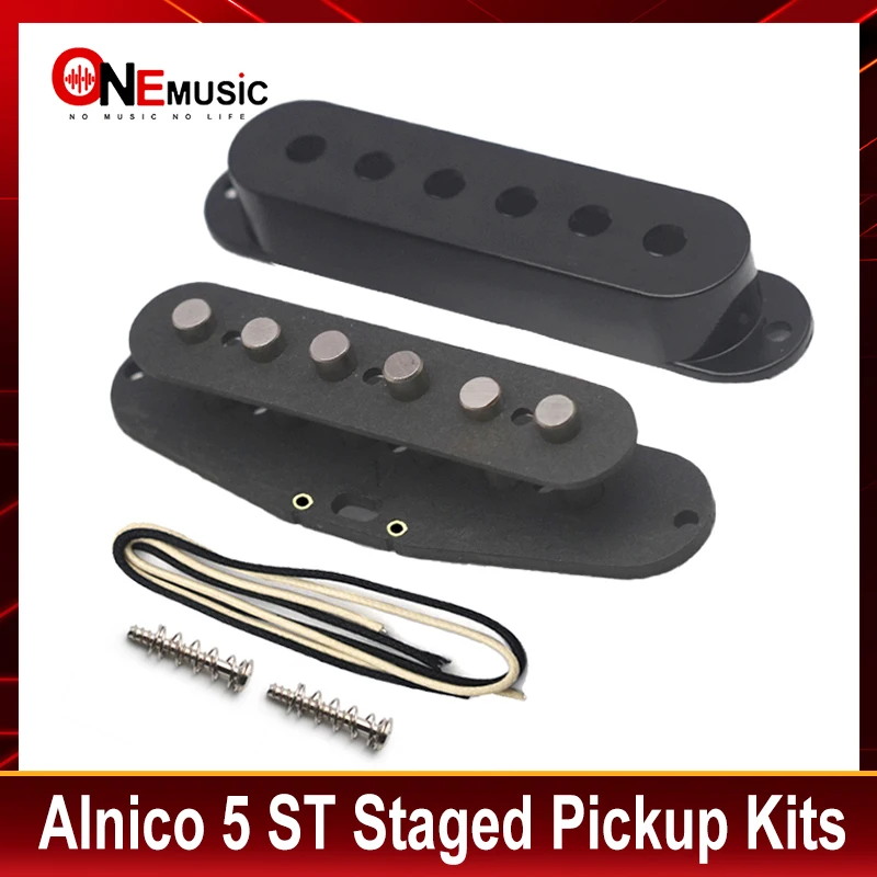 [Pickup DIY Kits] Alnico 5 ST Staged Pickup Kits- Fiber Bobbin/Alnico V Pole Piece/Waxed Cloth Cable for ST Guitar Pickup Kits