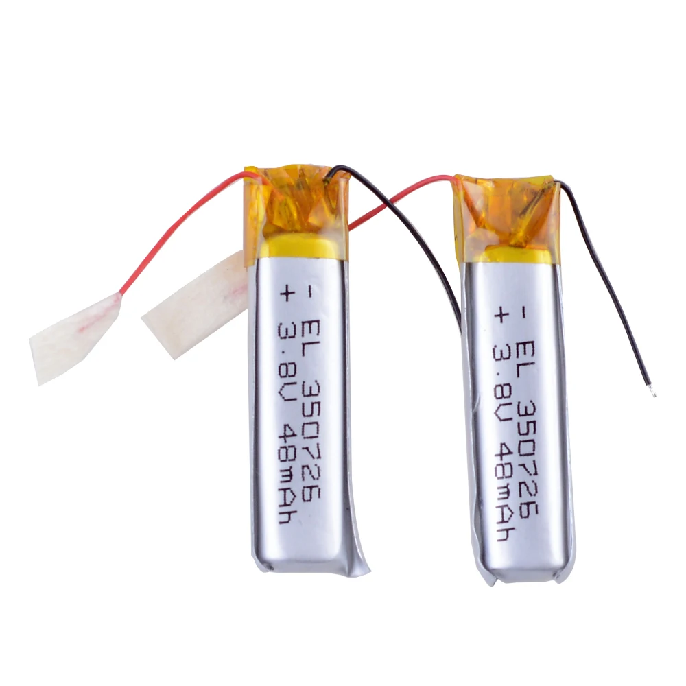 Thin Small Toy 3.8V 350726 48mah Polymer Rechargeable Battery Lithium-ion Batteries DVR recorder FOR Xiaomi Air2 SE TWS 350725