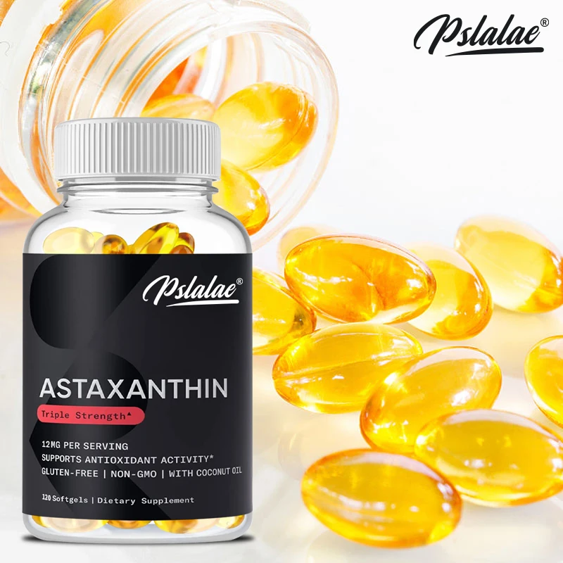 Natural Organic Icelandic Astaxanthin 12 Mg with Coconut Oil