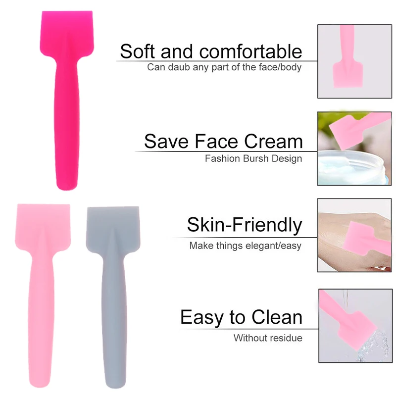 Shovel Shape Silicone Facial Mask Brush Mask Stick Apply Mud Film Brush Applicator Facial Mask Beauty Salon Brushes Makeup Tool