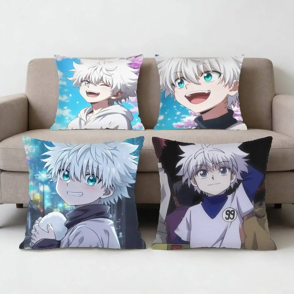 K-Killua Zoldyck H-Hunter X Hunter Pillow Case for Sofa Living Room Home office Decor Protective Cover