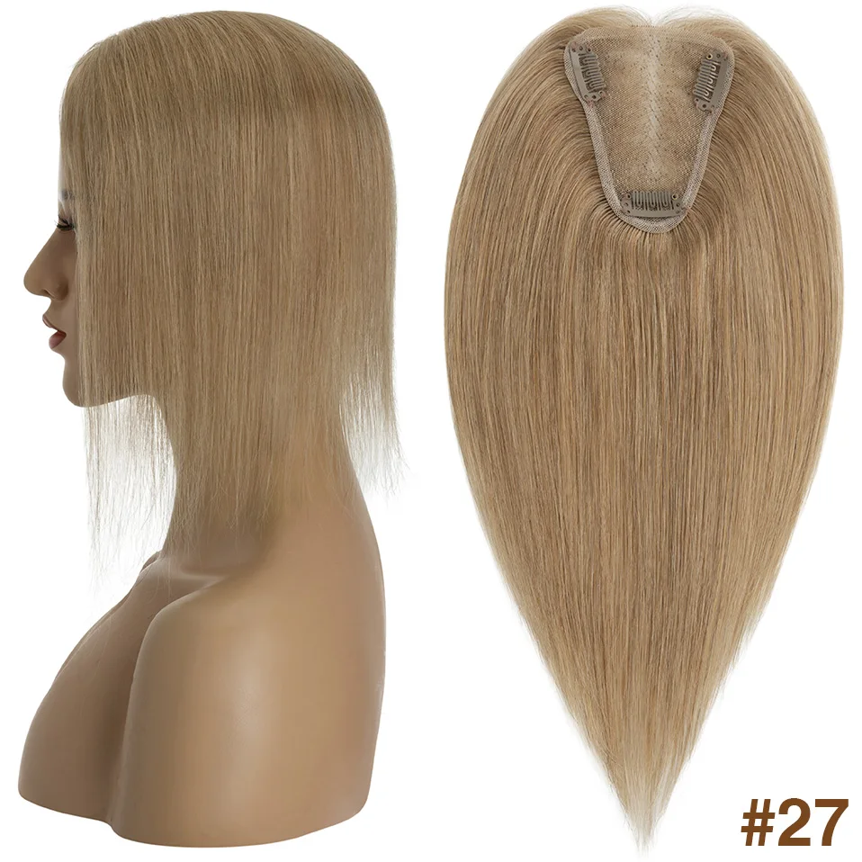 TESS Hand Single Knot Haar Topper 8x10cm Frauen Topper Naturhaar Perücke Clip In Echthaar Extensions Spitze Haarteil Ersatz – Detail 12