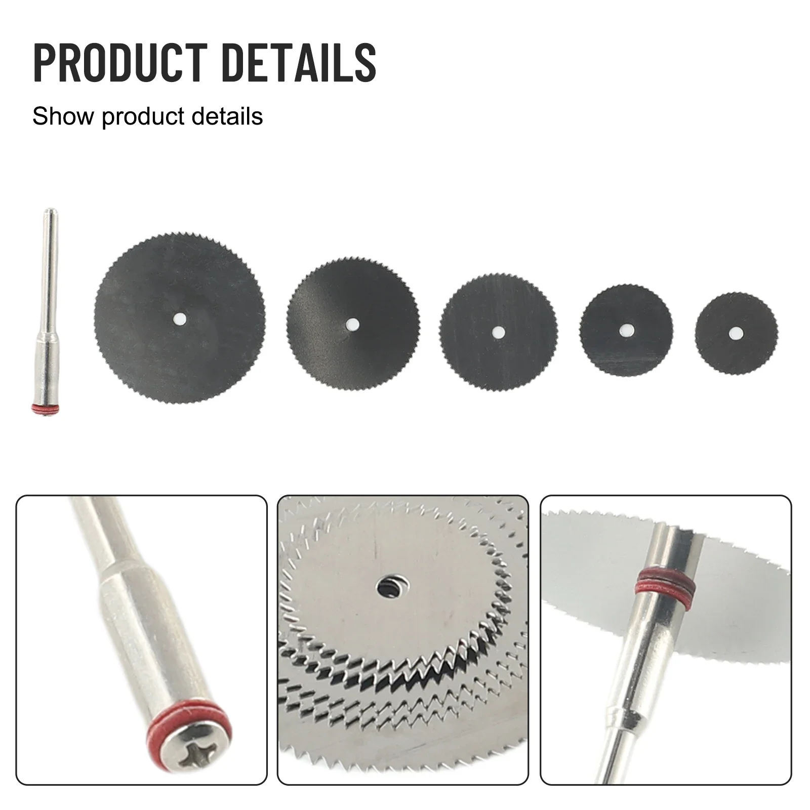 6/11Pcs Mini Circular Saw Blades With Connecting Rod Electric Grinding Cutting Disc For Wood/Plastic Rotary Cutter Tool Parts