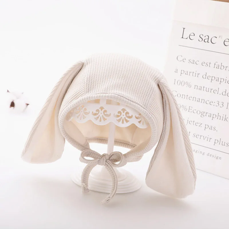 Cute Bunny Baby Hat Cartoon Rabbit Warm Ear Protection Infant Cap for Boys Girls Solid Color Soft Toddler Earflap Hat Bonnet