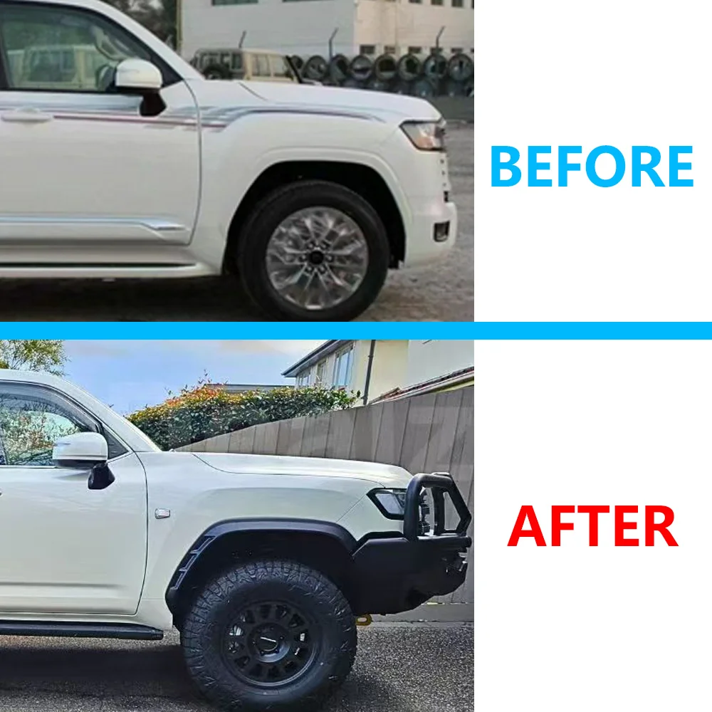 Car Accessories Mudguard Fender Flares Kit for Toyota Land Cruiser 300 Series LC300 2021-2024 Mudflap Wheel Arch Extensions