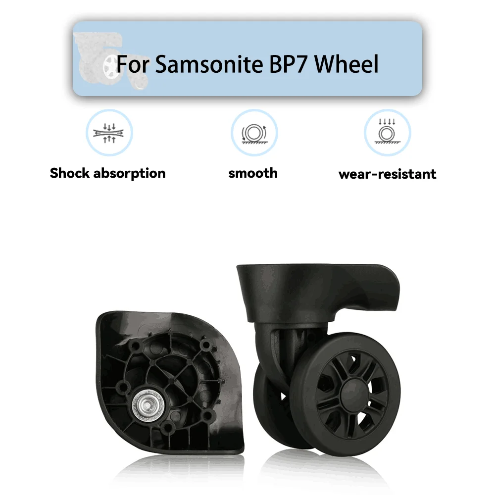 

For Samsonite BP7 Universal Wheel Black Replacement Suitcase Rotating Silent Smooth Shock Absorbing Wheel Accessories Wheels