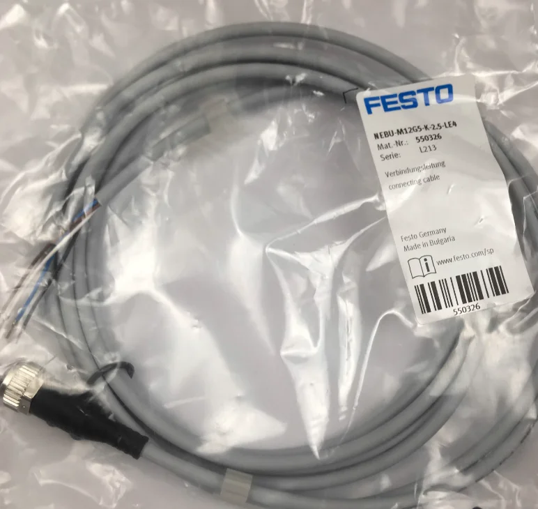 

2PCS New original FESTO connection cable 550326-NEBU-M12G5-K-2.5-LE4 541328-NEBU-M12G5-K-5-LE4