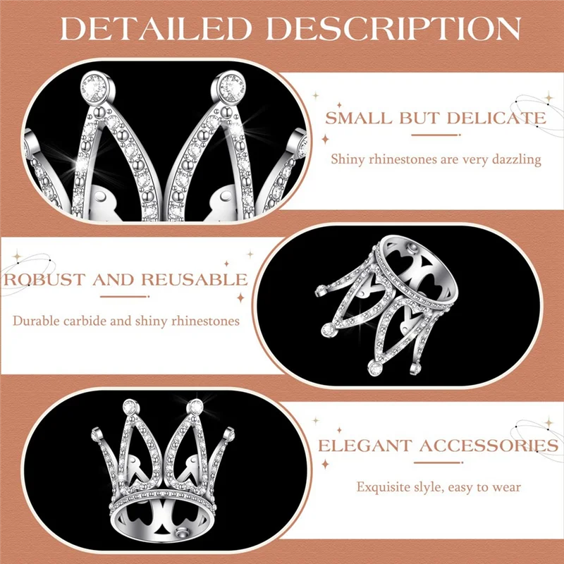 

YWDZ-12Piece Crown Cake Topper Mini Baby Crown Queen Crown Small Princess Headpiece Cake Decoration For Baby Shower Decor