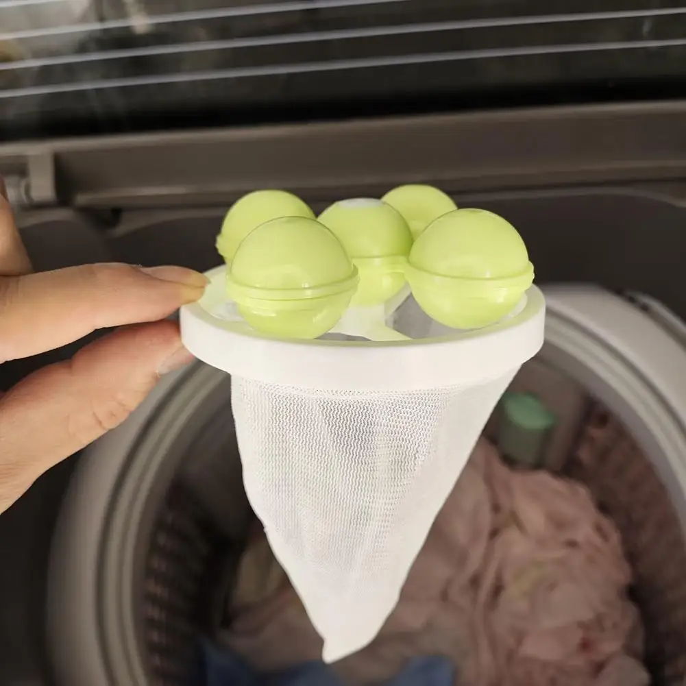 Pet Hair Remover Reusable Washer Lint Catcher Floating Filter Bag Efficient Laundry Ball for Washing Machines Collects Hair Dirt