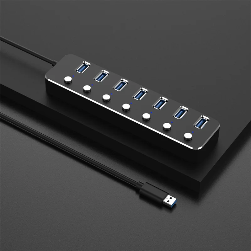 

X62A_USB 3.0 Адаптер питания 7-портовый разветвитель-концентратор USB-концентратор 3.0 USB EU Plug A