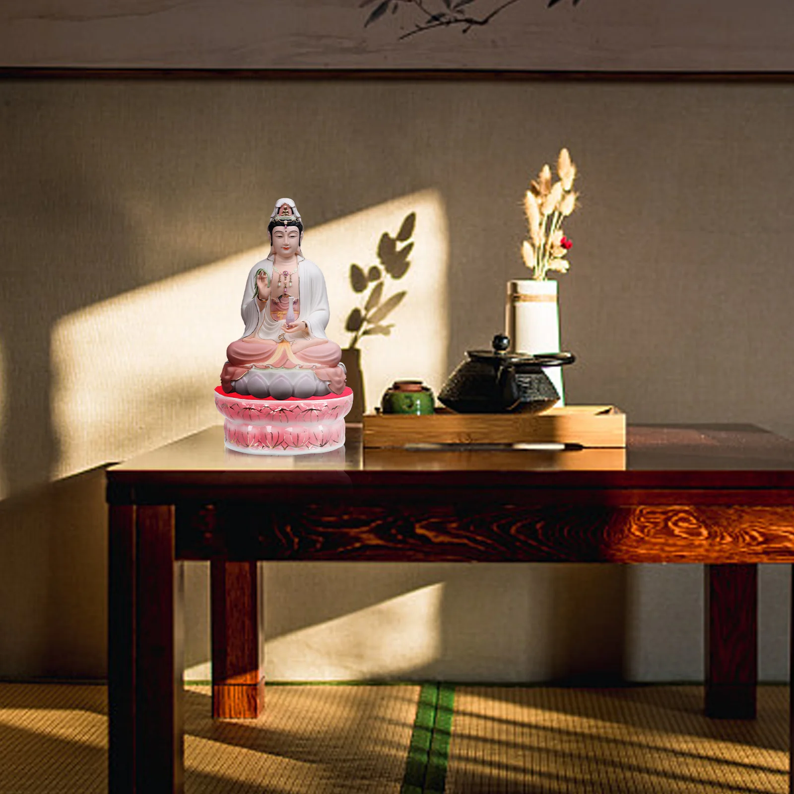 

Avalokitesvara Statue Storage Base Desktop Buddha Statue Stand Lotus Base Lotus Avalokitesvara Statue Base