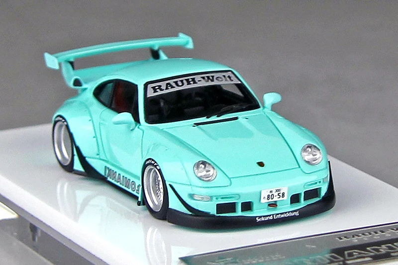 1:64,993 RWB Wide-body Womianki resin simulation car models, adult ornaments, boys toys, children's holiday birthday gifts