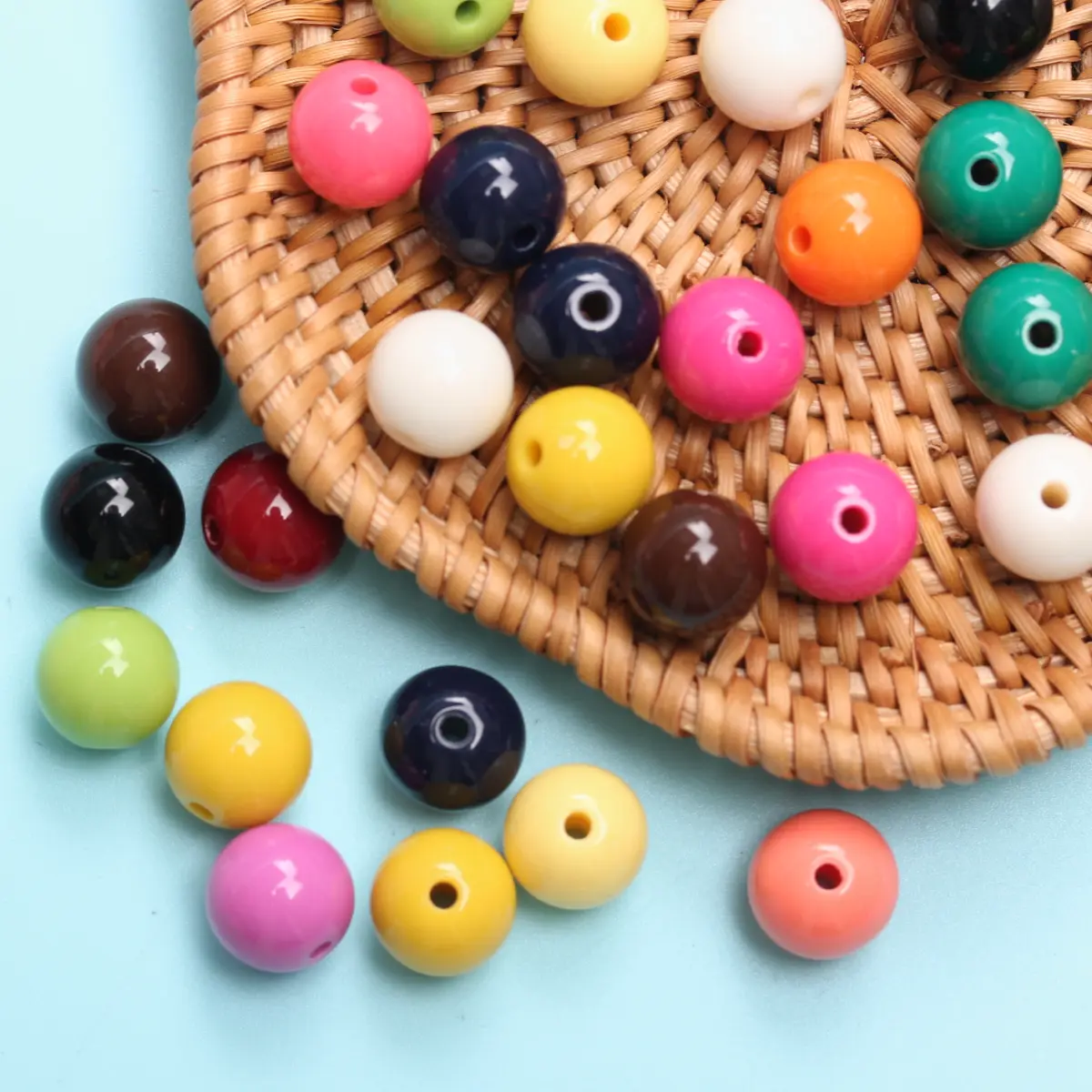 

500g/pack 8mm Solid color Multicolor DIY Round Loose Beads for Jewelry Making