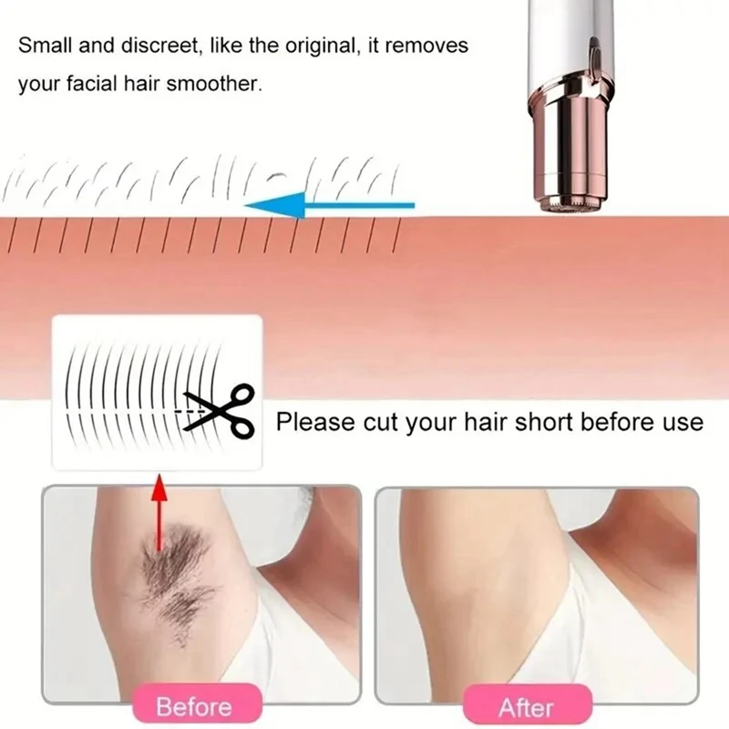 A01V-4Pcs For Finishing Touch Flawless Facial Hair Remover Replacement Heads - Painless And Effective Hair Removal