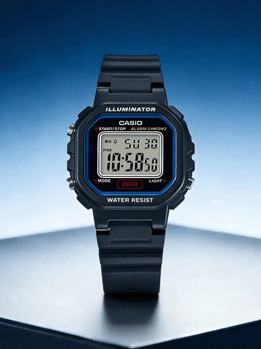 

Цифровые часы CASIO Unisex Illuminator с будильником и хронографом, на полимерном ремешке, прочные спортивные наручные часы для активного отдыха, походов и повседневного использования