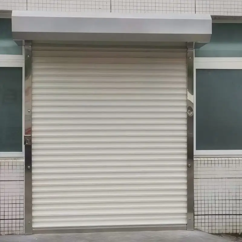 Commercial Aluminum Alloy Rolling Shutter Gate Wear Resistant Electric Garage Doors All Weather Corrosion Resistant Garage Doors