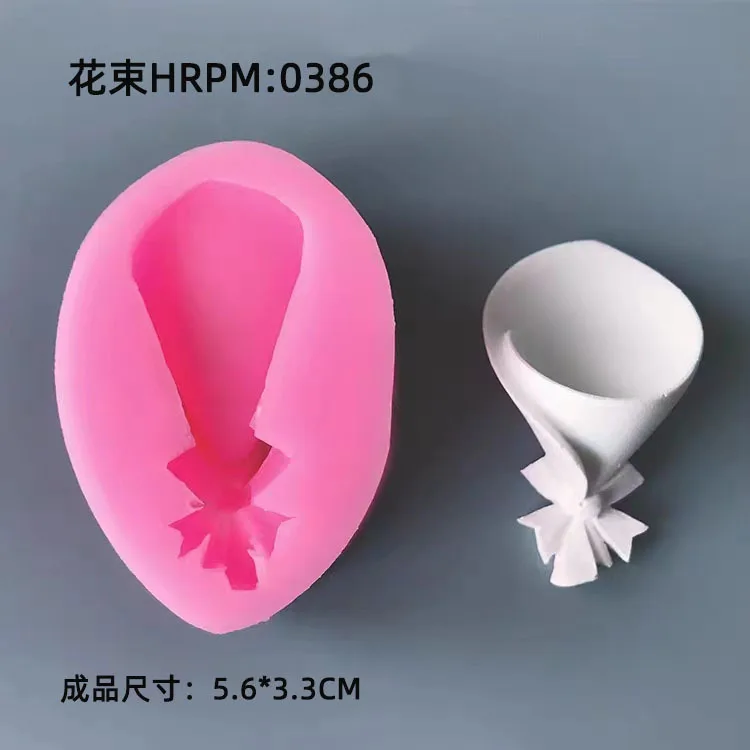 Flower Vase Plaster Molds Mini Bouquet Pot Silicone Molds Home Decoration Car Pendant Aroma Concrete Molds Storage Dish Molds
