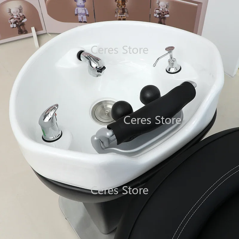 Head Spa Shampoo Bed Electric Simple Professional Beauty Shaving Chair Hairdresser Fauteuil Coiffure Hairsalon Furniture CY50XT