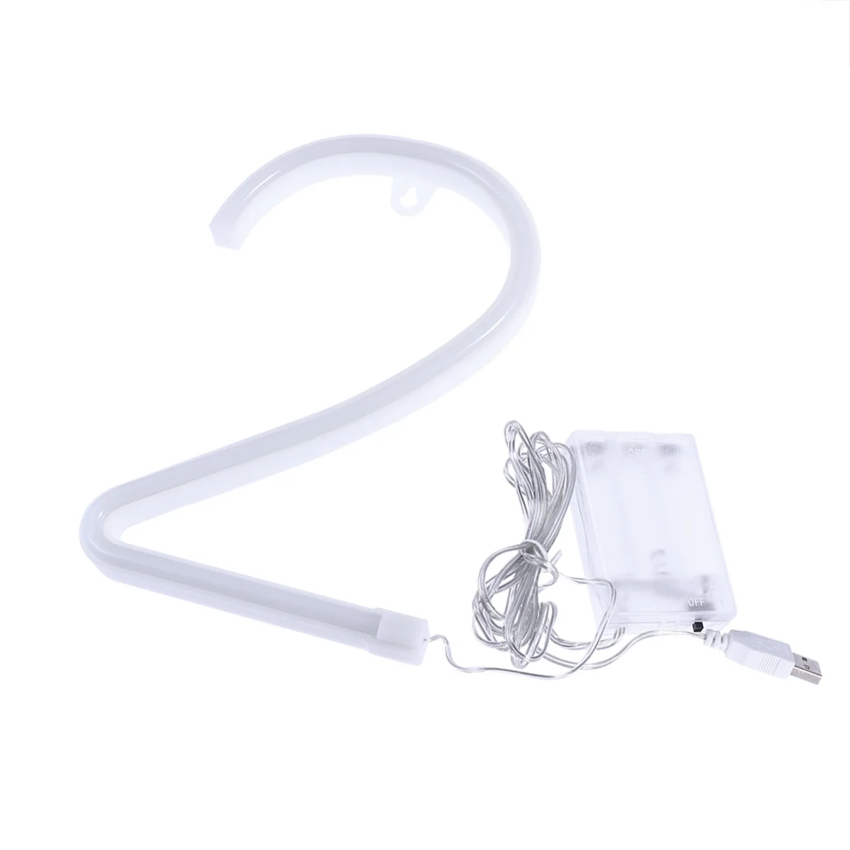 الأرقام الرومانية النيون رسالة LED ضوء الليل عدد 2 الضوء الأبيض الدافئ حفل زفاف عيد ميلاد ديكور للتعليق على الحائط المنزل الآمن البيئي