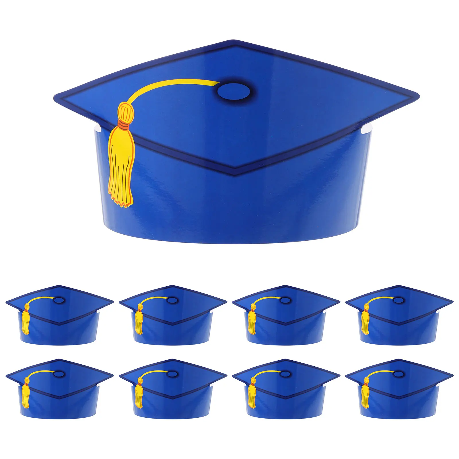 

12 Pcs Paper Hat Props for Adults Graduation Party Accessories Photo Caps Children Season Decoration DIY Craft Project