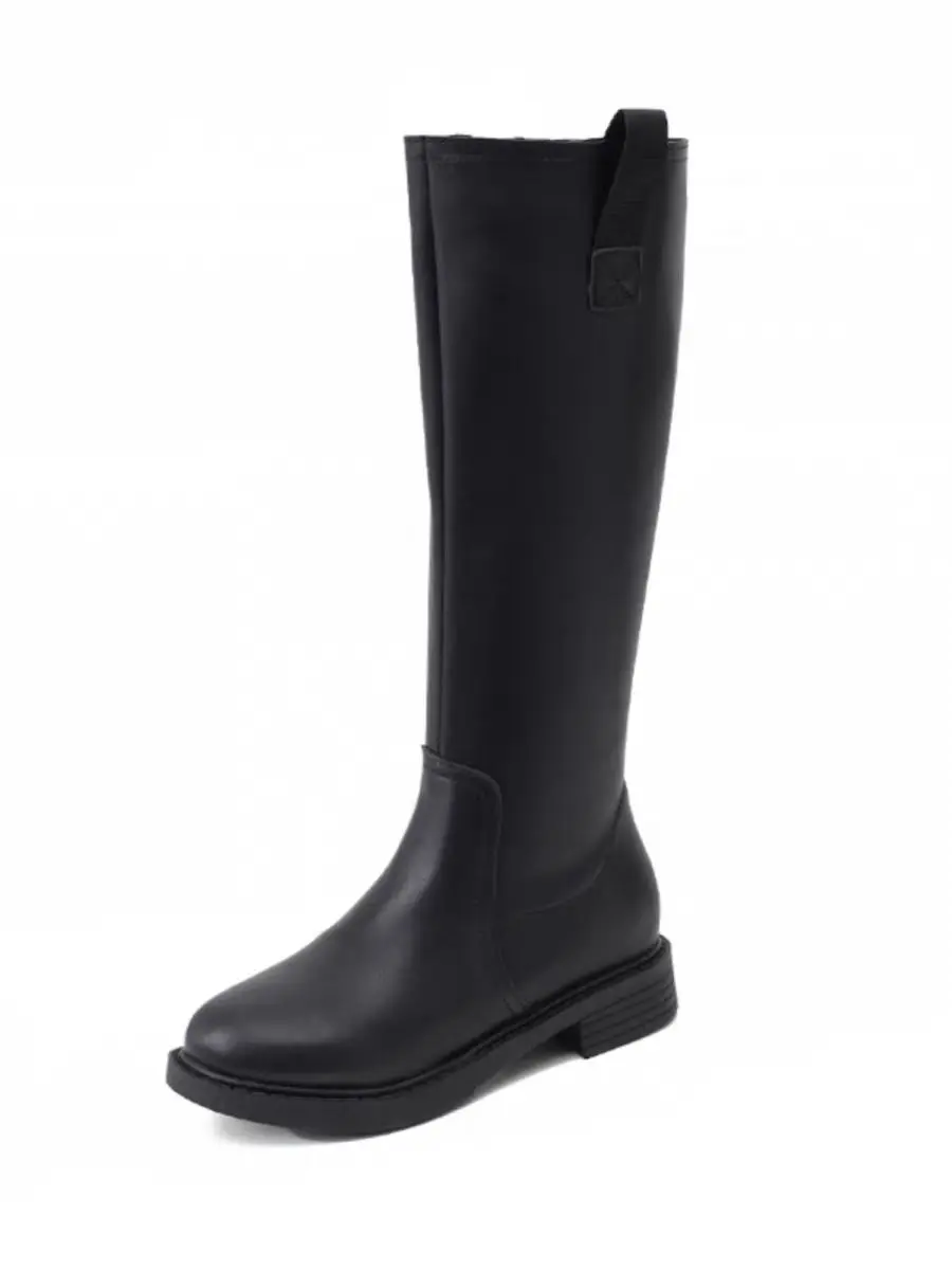 Otoño Invierno forro polar negro señoras hasta la rodilla zapatos de eje impermeable New Rock cómodos y elegantes botas largas de mujer calientes