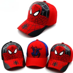 Disney Anime Spiderman Baseball Cap for Boys Girls Autumn Baby Hats Children's Cartoon  Adjustable Sun Caps Kids Hop Hop Hat