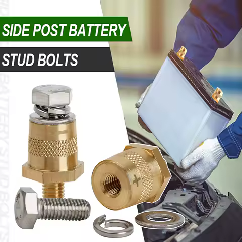 Battery Pole Adapter Pair Positive Negative Battery Post Terminals with Male Thread M8 Battery Stud Connector car Accessories