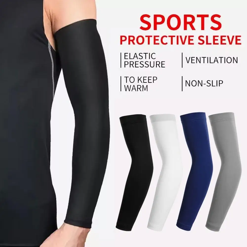 1 pair Arm sleeve Basketball Cycling Arm Warmer Summer Volleyball Protection Running Bands UV Sunscreen M9G3