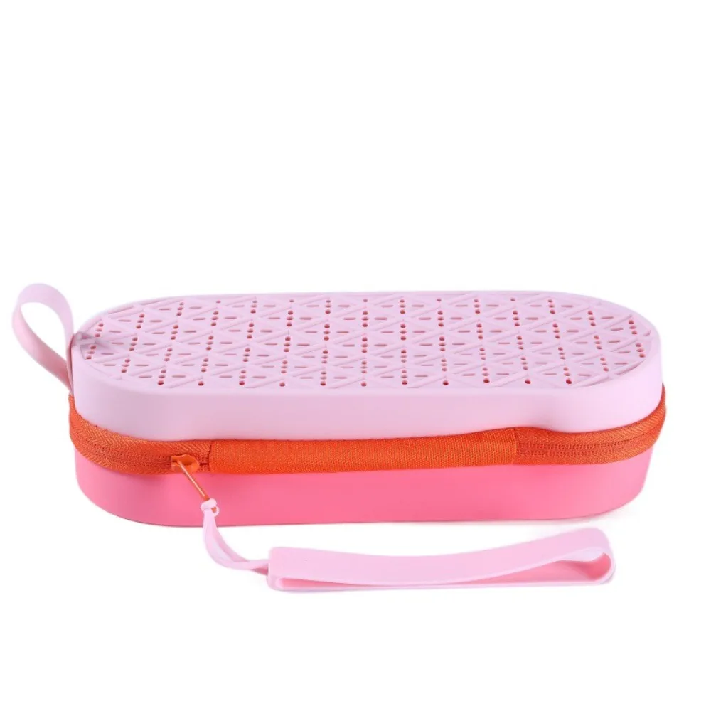 

Silicagel Swimming Goggles Storage Box Drain Hole Portable Zipper Eyeglasses Bag with Handle Waterproof Myopia Glasses Case Kids