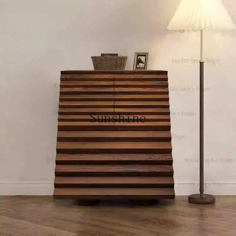 

North American light luxury art solid wood size apartment design simple living room storage bedroom storage cabinet