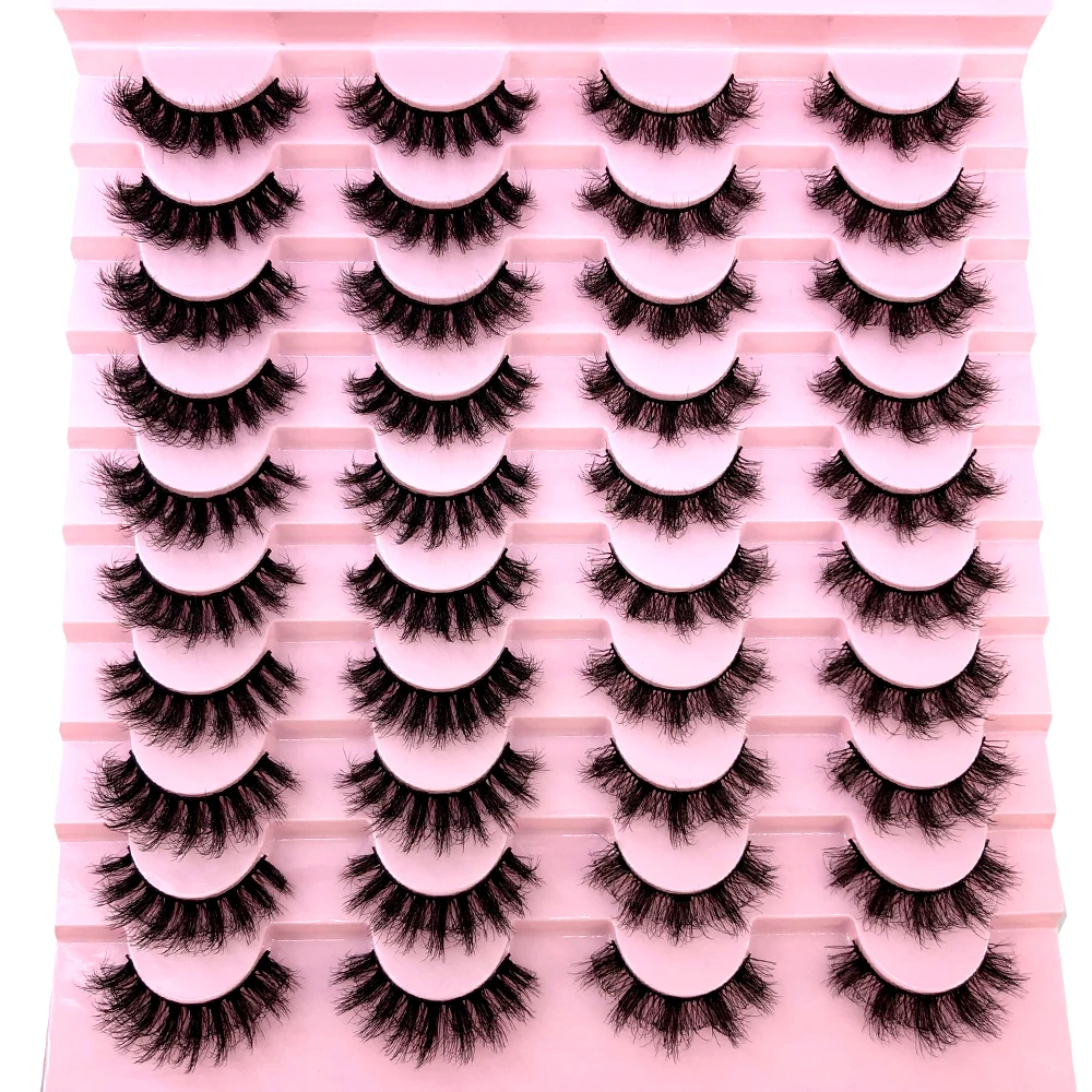 Neu: 20 Paar Natürliche Dicke Künstliche Wimpern, Lange 6D Nerz-Wimpern für Make-up und Wimpernverlängerung – Detail 11