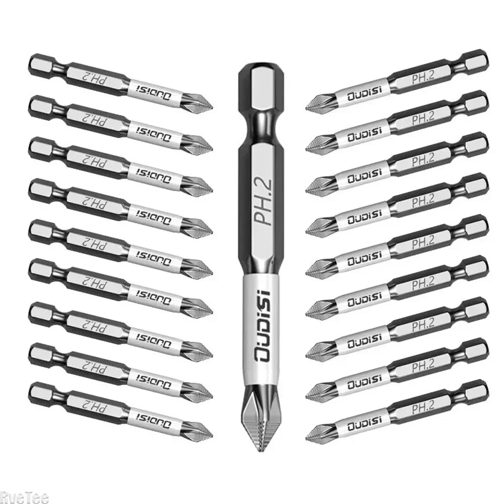 10pcs High Quality 50mm/2Inch Phillips PH2 Screwdriver Impact Bit Perfect for Metal Plastic Wood Projects